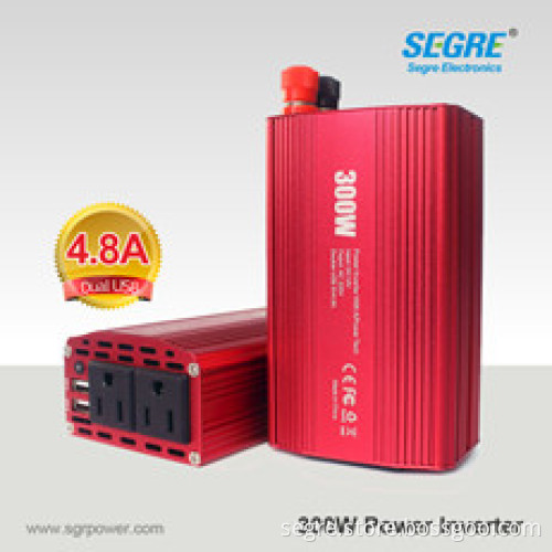 Best inverter 300W DC to AC 12V to 110V Dual U.S. socket Dual USB Output 4.8A Auto identification power inverter
